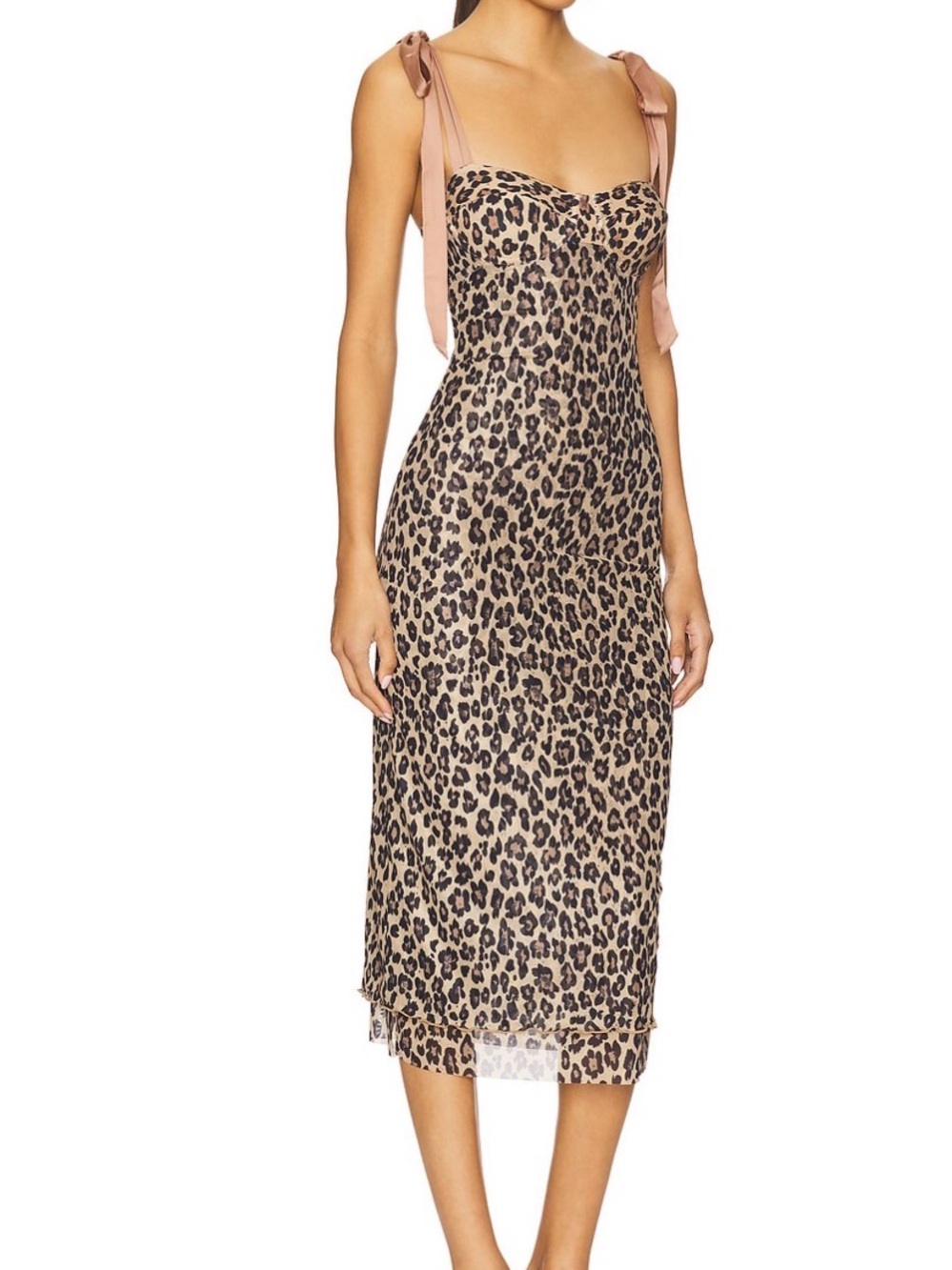 PRINTED GOT GLAM SLIP - Natural cheetah Combo